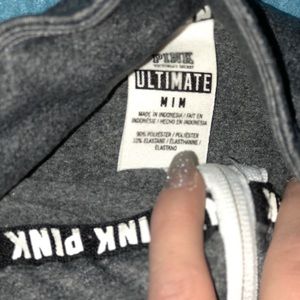 Spandex material half zip pink jacket